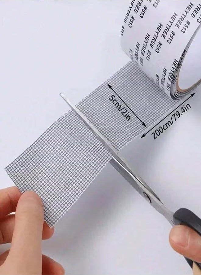 HOMESTAR Waterproof Self-Adhesive Window Screen Repair Tape, Glass Surface Mesh Patch, Anti-Insect Mosquito Hole and Tear Repair, Strong Adhesive Seal, 1 Roll (2 meters) - Image 1
