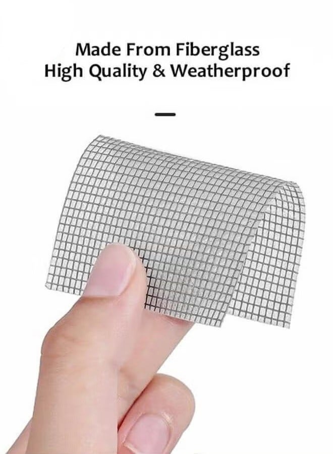 HOMESTAR Waterproof Self-Adhesive Window Screen Repair Tape, Glass Surface Mesh Patch, Anti-Insect Mosquito Hole and Tear Repair, Strong Adhesive Seal, 1 Roll (2 meters) - Image 2