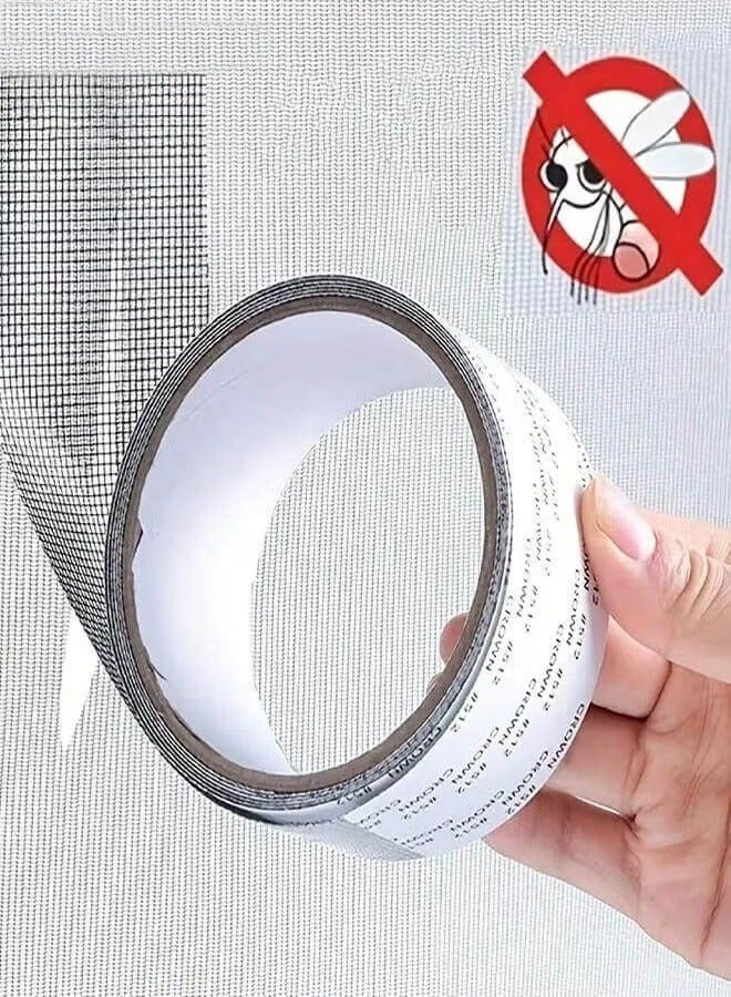 HOMESTAR Waterproof Self-Adhesive Window Screen Repair Tape, Glass Surface Mesh Patch, Anti-Insect Mosquito Hole and Tear Repair, Strong Adhesive Seal, 1 Roll (2 meters) - Image 5