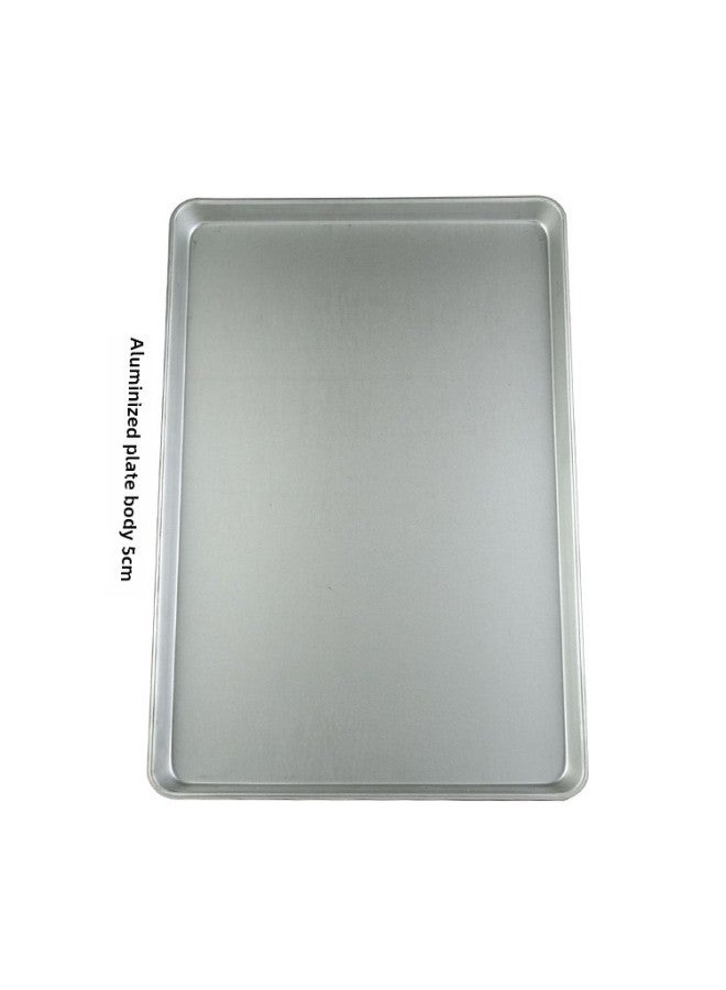 Household Aluminum Plate Rectangular Cake Bread Baking Pan Commercial Thickened Non-stick Aluminum Alloy Baking Pan Wholesale-Specifications:Aluminum Plate Plain Body 60*40*5cm Net Weight 3.5kg - Image 1