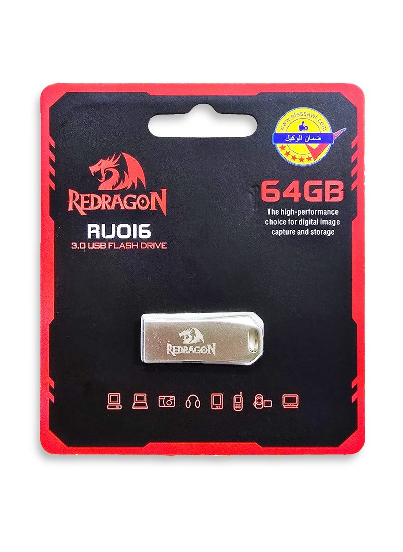 ريدراجون - محرك أقراص فلاش RU016 3.0 USB 64 جيجابايت عالي الأداء للصور الرقمية والتخزين - Image 1