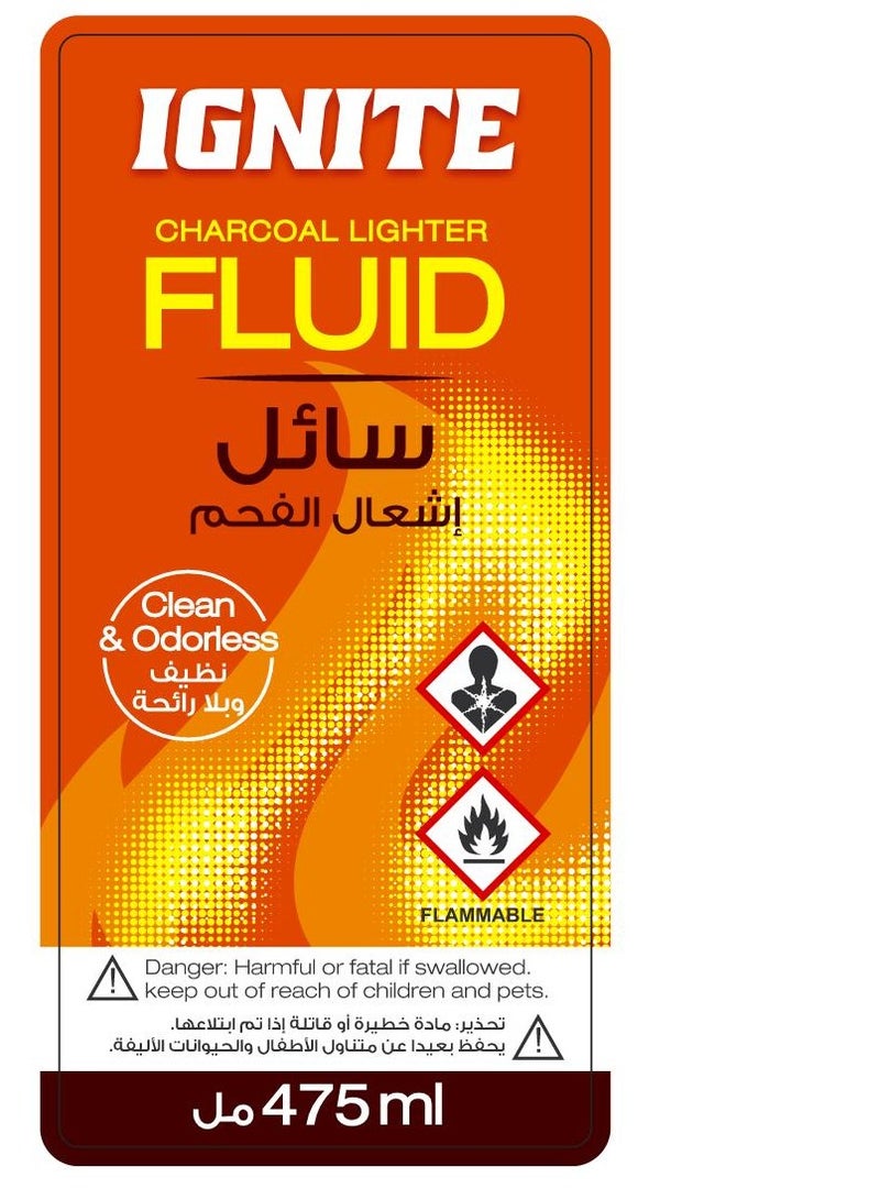Ignite Clean & Odorless Charcoal Lighter Fluid 475ml - Image 2