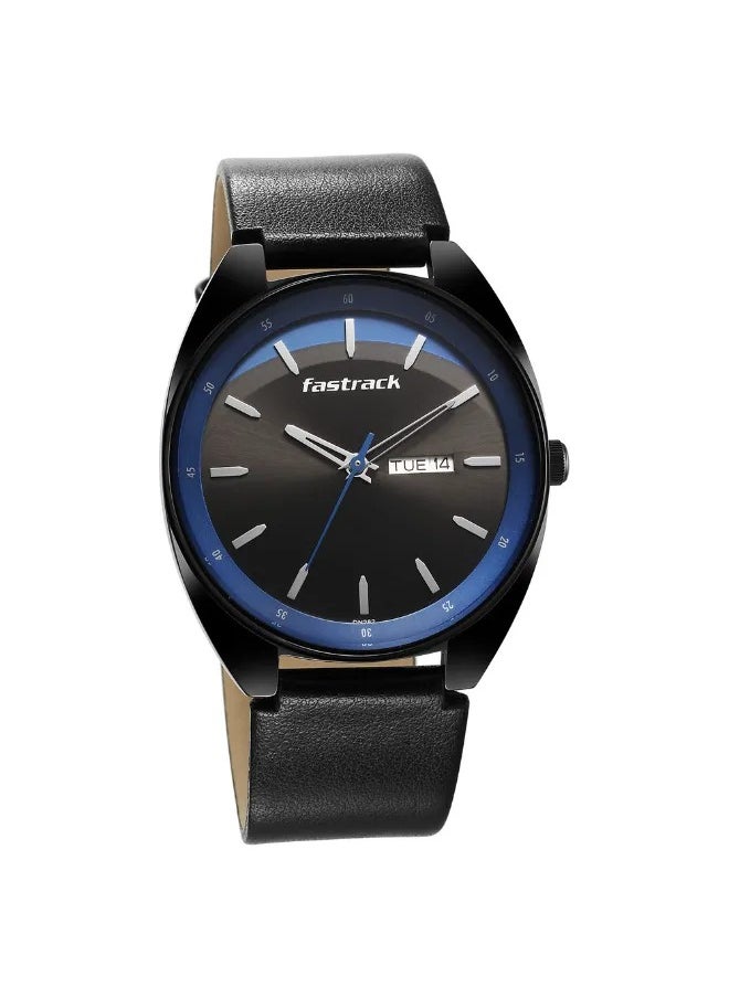 fastrack Men's Analog Round Shape Leather Wrist Watch - 3292NL01 - 49 Mm  - Image 2