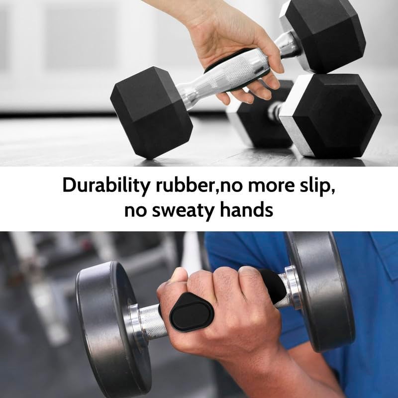 SEFLICA ® Gym Grip Pads for Weight Lifting | Non-Slip Dumbbell & Barbell Grip Pads for Men & Women | Anti-Sweat Lifting Grips for Gym, Pull Ups, Deadlifts, Fitness Workouts | Hand Protection No Gloves - Image 4