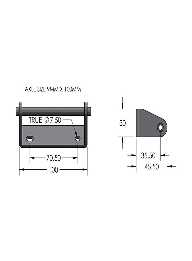 KUAT Dirtbag Bike Storage & Transportation Rack | Durable Steel Compact Direct Bolt-On Secure Bicycle Hauling Mount for Truck Beds Trailers Cargo Carriers | Black, 9mm x 100mm - Skewer - Image 5
