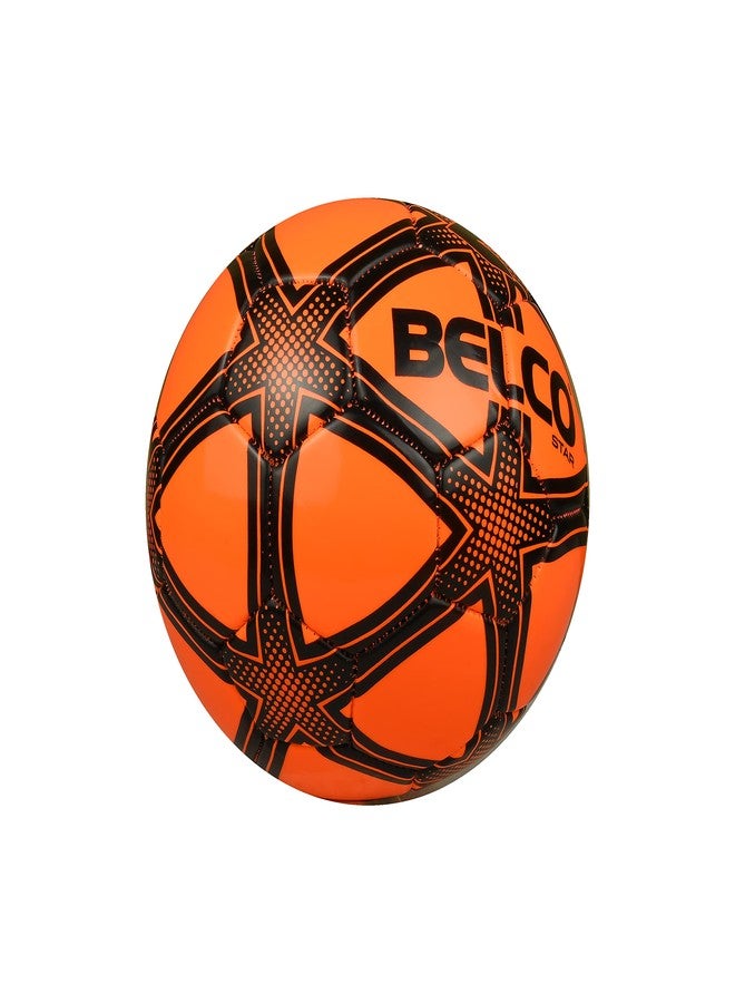 BELCO Florocent Orange PVC Football Size 3, Soccer Ball for Match & Training - Image 2