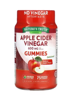 natures truth Apple Cider Vinegar Natural Apple 600 Mg 75 Vegan Gummies  - Image 1
