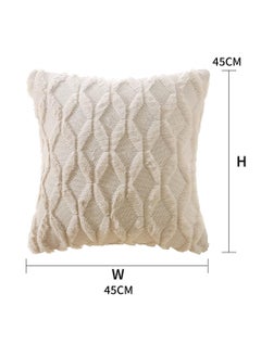 2 PCS Square Luxury Style Cushion Case Soft Plush Short Wool Velvet Decorative Throw Pillow Covers (45*45CM, Beige) - pzsku/Z8D3661513788222919A3Z/45/_/1702466775/beeeea36-4622-49d7-b656-3ffd56963e51