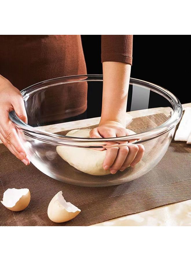 Glass Basin And Basin Tempered Glass Heat-resistant Non-stick Thickened Large Capacity Egg Baking Salad Bowl Glass Manufacturers-Specifications:6120ml-Color:Thickened Tempered Glass - Image 1