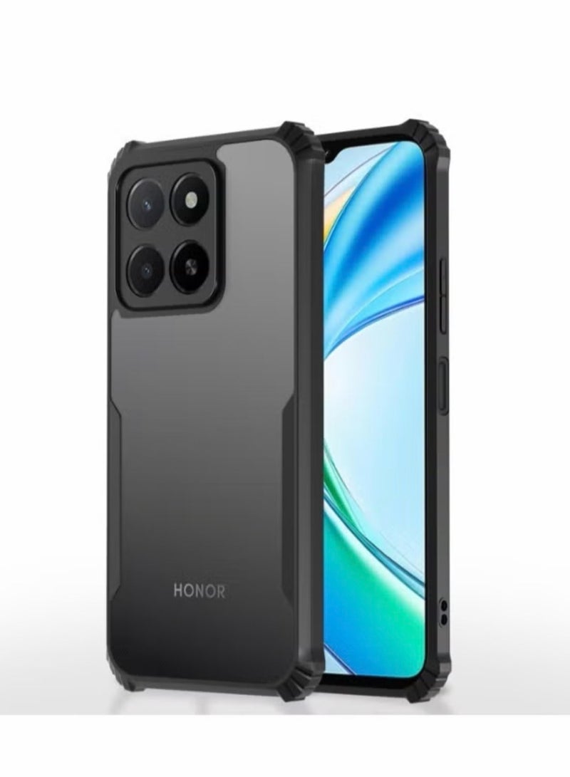 Xundo Clear Case for Honor X6C | Premium Rugged | Durable Shock-absorbing Frame | Black Border | Thermoplastic Polyurethane | Airbag Anti-drop Protection - Clear - Image 1