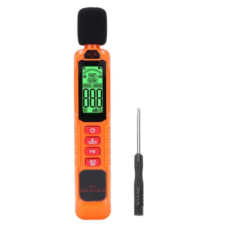 Portable Sound Level Meter with Backlight Fast Slow Sampling Windproof Ball for Home Use - Image 2