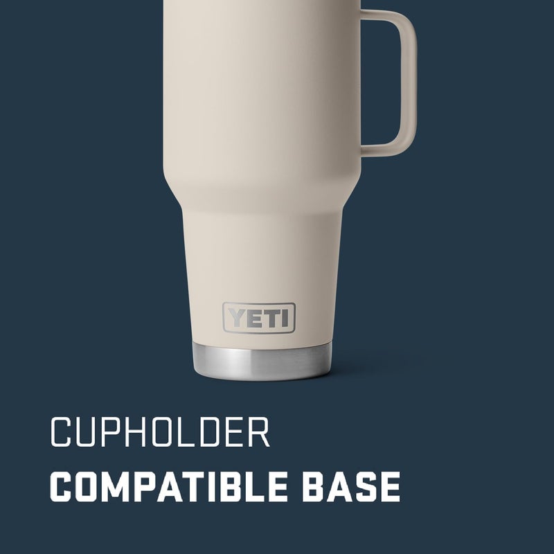 YETI Rambler 30 oz Travel Mug, Stainless Steel, Vacuum Insulated with Stronghold Lid, Cape Taupe - Image 3