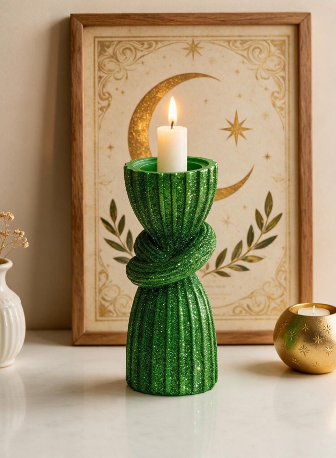 Resin Aroma Diffuser Handheld Incense Burner – Sequin Curtain Design Candle Holder Home Decor Gift - Image 3
