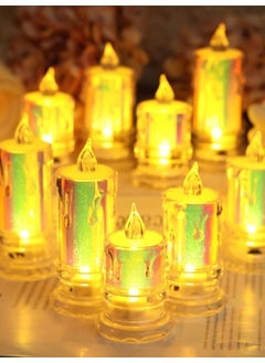 YRTOYS YRTOYS Flameless Smokeless Decorative Candles Lighting Diya Candle for Home Decoration Led Tea Light Candle Perfect for Gifting Home Birthday Diwali ChristmasPack of 6 Multicolor 