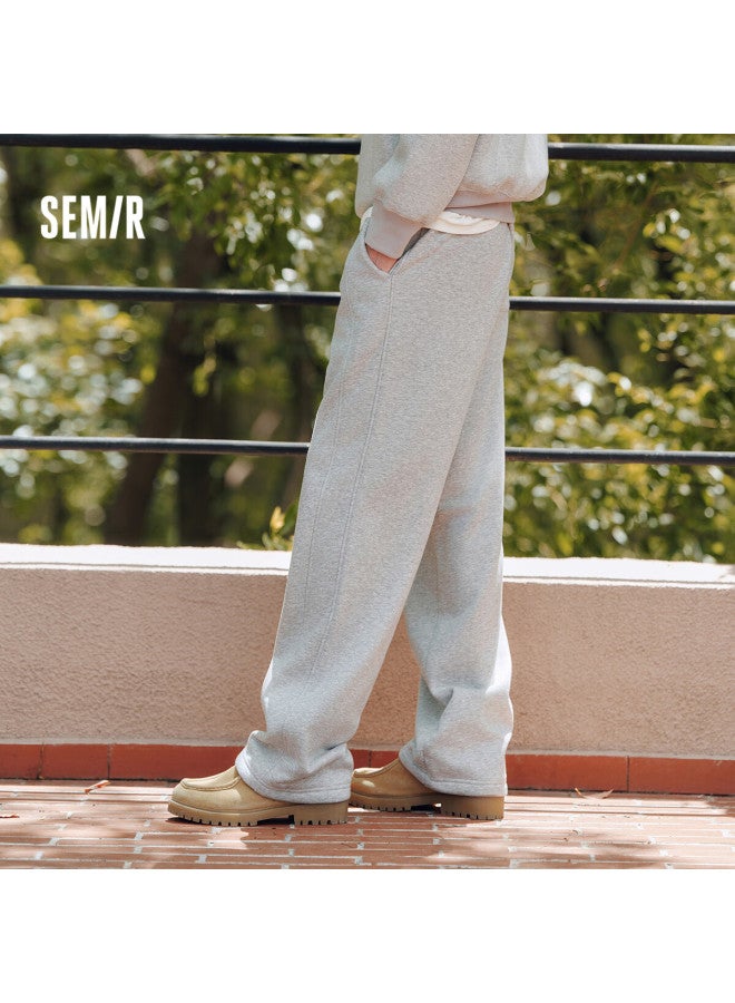 Semir Men's Casual Thermal Antibacterial Knitted Wide-leg Straight Pants 25 Winter Trousers All-match 109725127104 - Image 1