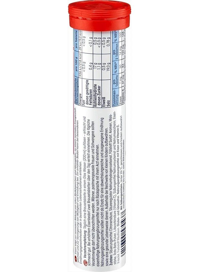 mivolis Iron + Vitamin C effervescent Tablets - Dietary Supplements 1 Pack x 20 pcs | Germany - Image 2