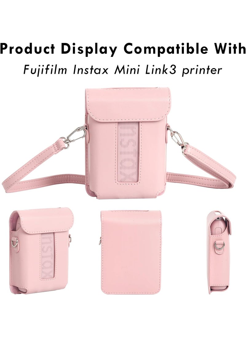 Rieibi Rieibi Mini Link 3 Case  Protective Case For Fujifilm Instax Mini Link 3 Smartphone Printer Cover For instax mini Link3 case with Shoulder Strap For Smartphone Printer PU case  - Image 2