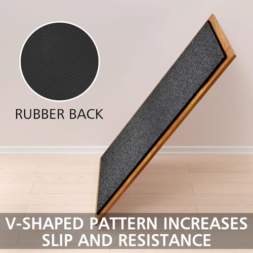 SUMLANS Kitchen Mat Set of 2 PCS, Cushioned Non Slip Rugs for Kitchen Floor, Absorbent Runner Comfort Standing Mats Washable for Kitchen, Office, Home (Black-Velvet, 17.3"x47"+17.3"x30") - Image 4