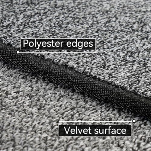 SUMLANS Kitchen Mat Set of 2 PCS, Cushioned Non Slip Rugs for Kitchen Floor, Absorbent Runner Comfort Standing Mats Washable for Kitchen, Office, Home (Black-Velvet, 17.3"x47"+17.3"x30") - Image 3
