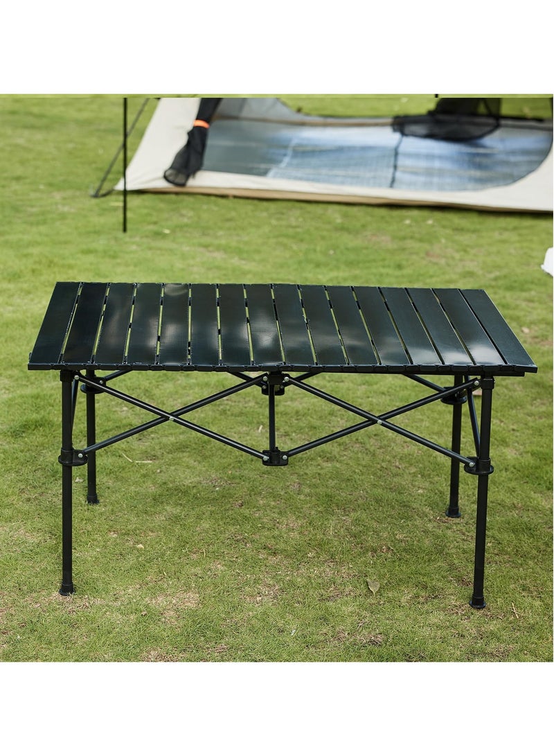 DubaiGallery Outdoor Folding Portable Picnic Camping Table, Aluminum Roll-up Table with Easy Carrying Bag for Indoor,Outdoor,Camping, Beach,Backyard, BBQ, Party, Patio, Picnic - Image 4