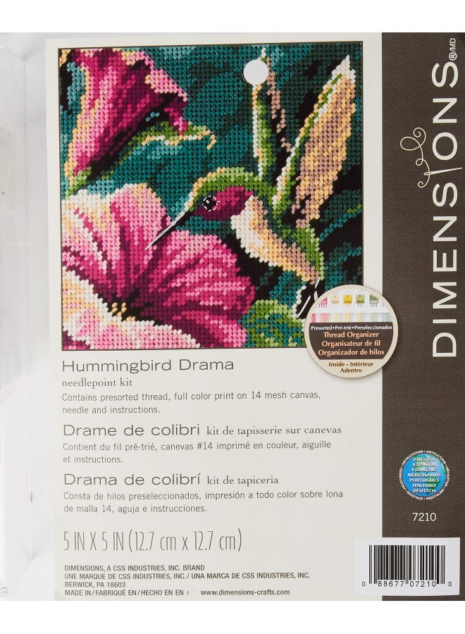 Dimensions طقم إبرة الأبعاد، طائر الطنان بالإبرة، 5 بوصة عرض x 5 بوصة ارتفاع، متنوع - Image 1