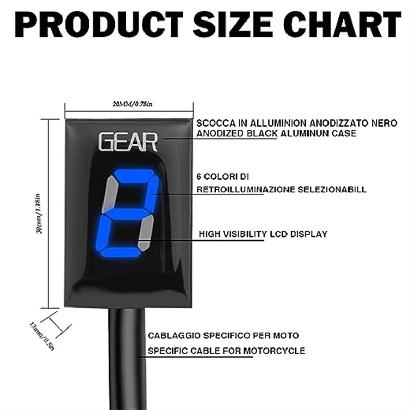 DEMULAX Speed 1-6 Gear Display Indicator Meter - Image 2