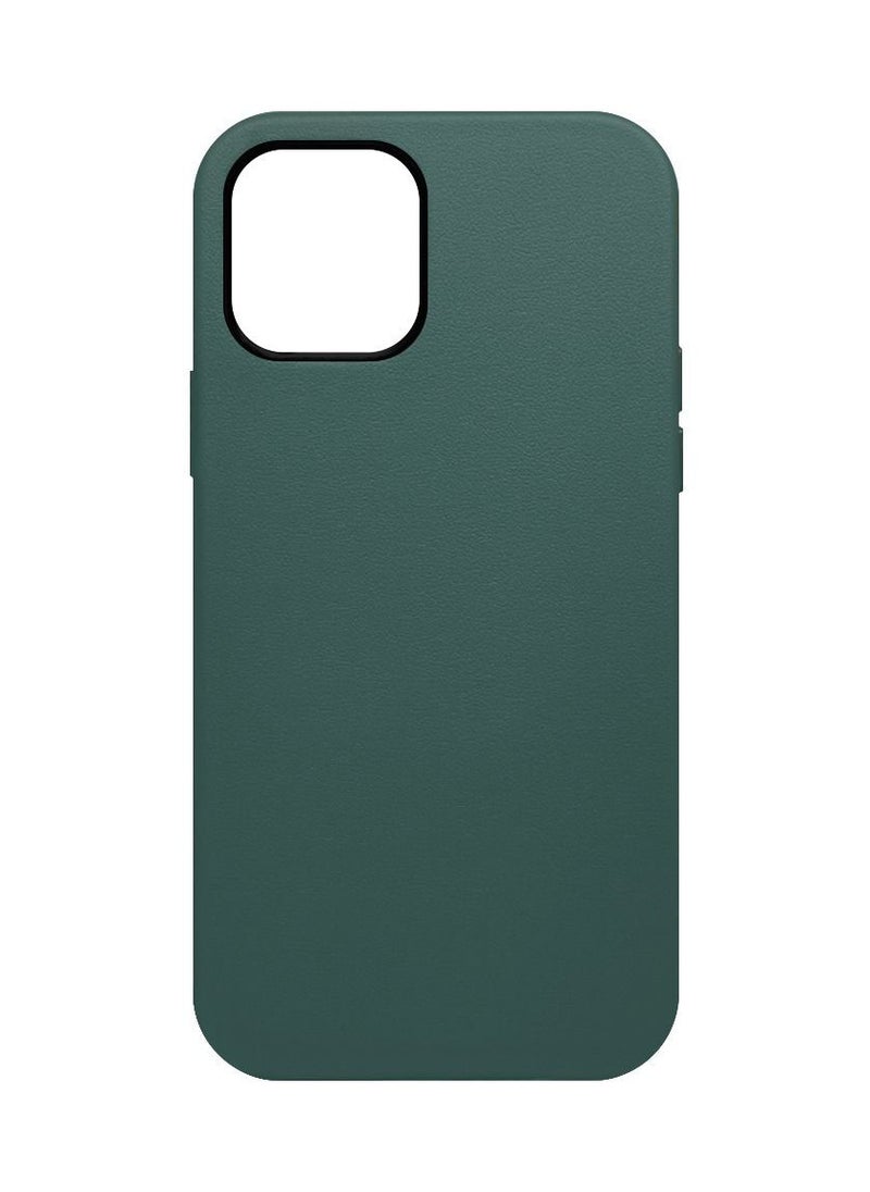 K-Doo - iPhone 13 Mag Noble Collection Premium PU Leather Case with Magsafe Magnetic Wireless Charging Compatible Cover Green - Image 1