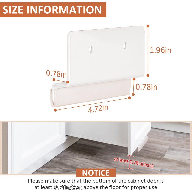 Cathyeen Cabinet Foot Pull, Foot Pull for Trash Cabinet Drawer, Touchless Hands-Free Mounting Foot Handles Door Opener Tool for Pull Out Trash Can Under Cabinet, Kitchen Under Sink Trash Can (White) - Image 5