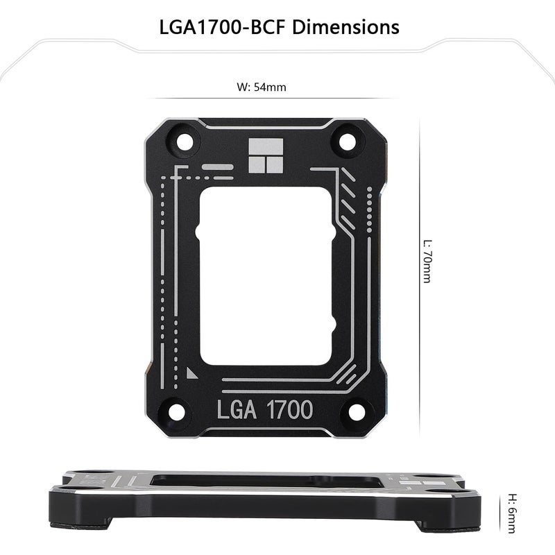 Thermalright Intel 12th/13th Generation LGA1700 Anti-Bending Buckle, Curved Pressure Plate,CPU Stress Bending Correction Fixer, Fully Fitted and Fixed Without Trace Installation (Black) - Image 5