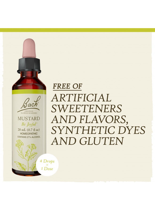 RESCUE Bach Original Flower Remedies, Mustard for Joy, Natural Homeopathic Flower Essence, Emotional Wellness and Stress Relief, Holiday Gift for Him or Her, Vegan, 20mL Dropper  - Image 5