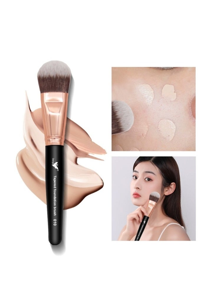 daroge - Tapered Foundation Makeup Brush - Black/Rose Gold - Image 1
