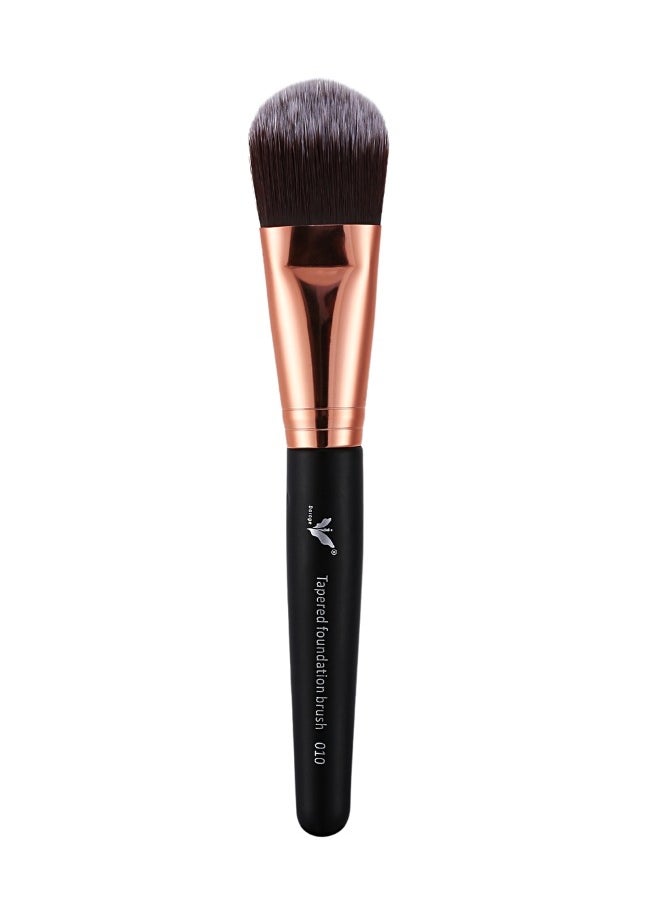 daroge - Tapered Foundation Makeup Brush - Black/Rose Gold - Image 1
