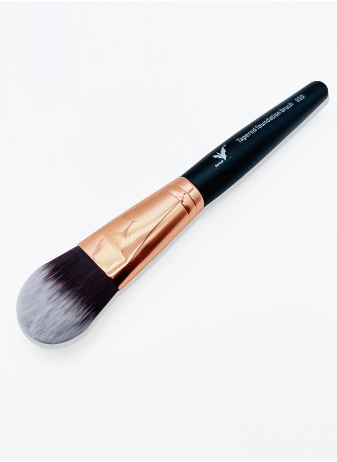 daroge - Tapered Foundation Makeup Brush - Black/Rose Gold - Image 1
