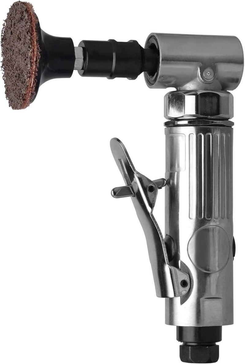 TOOLPEAK 1/4 inch angle air die grinder with 22 pcs 2-inch roll lock sanding discs, polished color angle pneumatic die grinder, air die grinder kit - Image 3