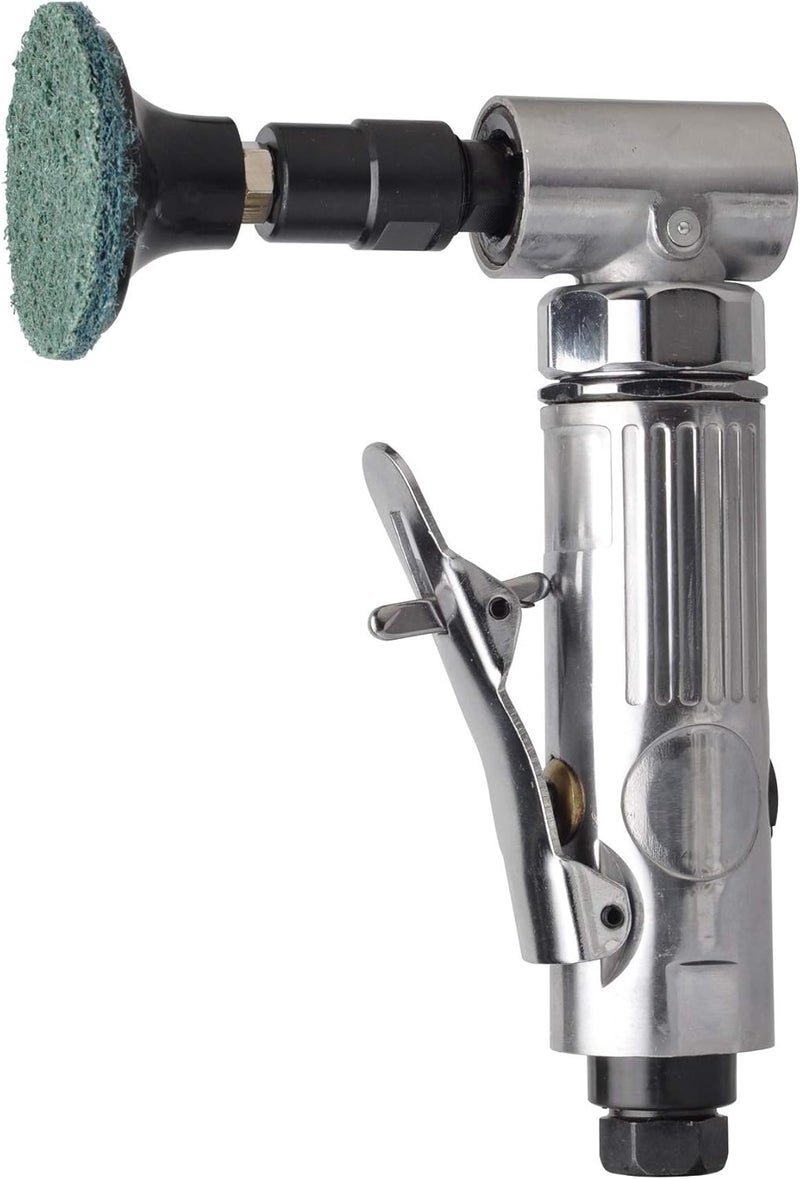 TOOLPEAK 1/4 inch angle air die grinder with 22 pcs 2-inch roll lock sanding discs, polished color angle pneumatic die grinder, air die grinder kit - Image 2
