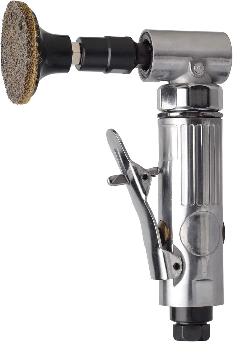 TOOLPEAK 1/4 inch angle air die grinder with 22 pcs 2-inch roll lock sanding discs, polished color angle pneumatic die grinder, air die grinder kit - Image 5