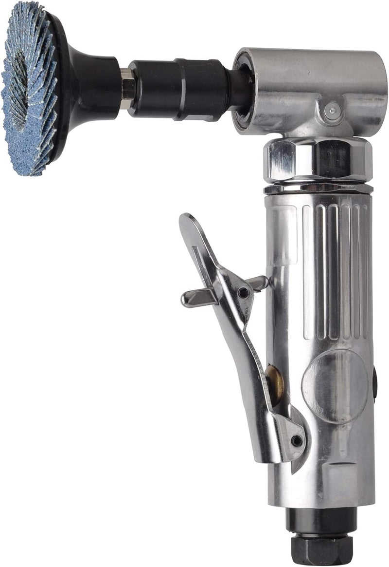 TOOLPEAK 1/4 inch angle air die grinder with 22 pcs 2-inch roll lock sanding discs, polished color angle pneumatic die grinder, air die grinder kit - Image 4