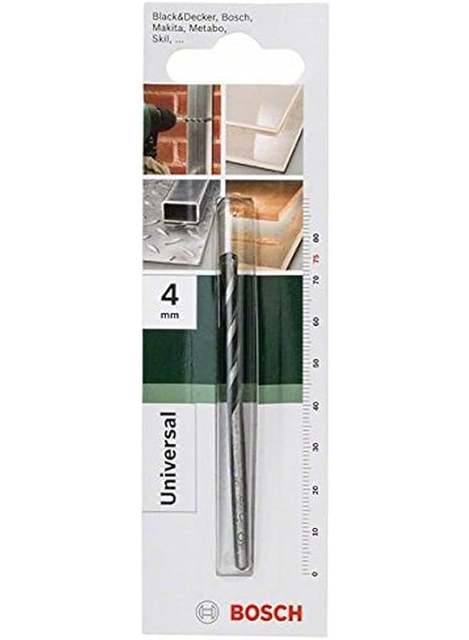 بوش لقمة مثقاب متعددة الأغراض مناسبة تمامًا للاستخدام مع وبدون المثاقب الصدمية ومحركات المثقاب اللاسلكية، قطر 4.00 مم، 75 مم الطول الإجمالي قطعة واحدة - Image 1