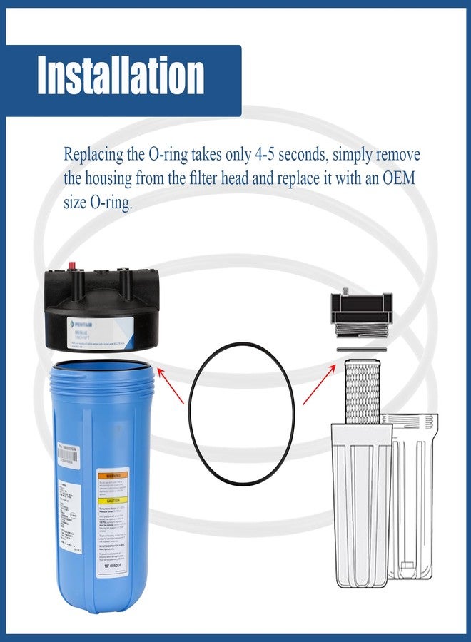 Eiahonen 151122 O-Ring Water Filters Compatible with Pentair Pentek Big Bule Water Filters Housings Buna-N(3 Pack) - Image 5