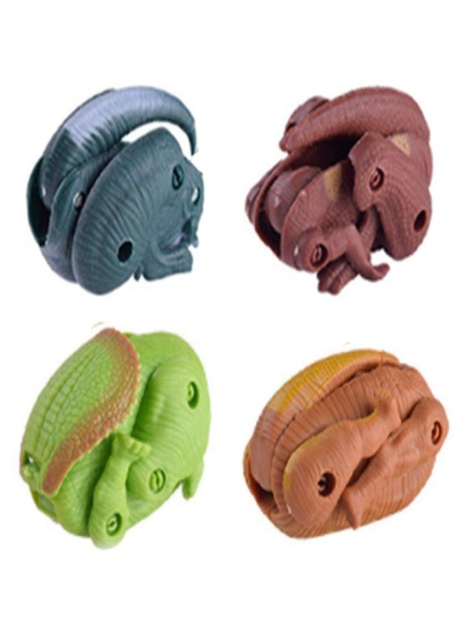 QINGQIU 4 Pack Jumbo Dinosaur Deformation Eggs with Toys Inside for Kids Boys Girls Toddlers Easter Basket Stuffers Fillers Gifts Party Favors - Image 5