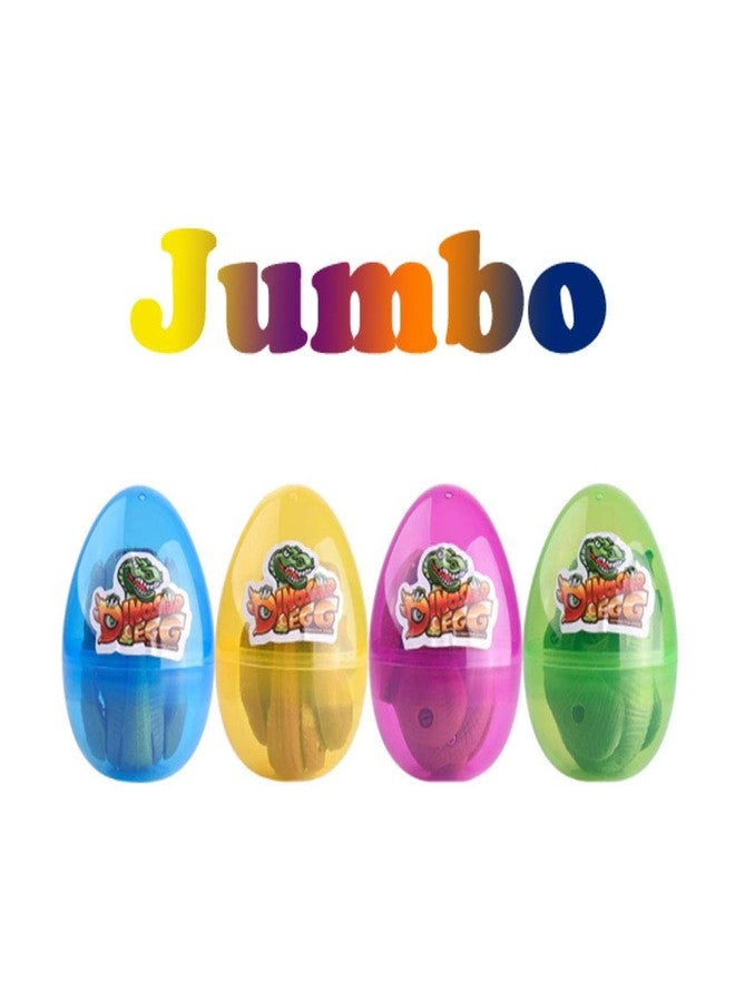QINGQIU 4 Pack Jumbo Dinosaur Deformation Eggs with Toys Inside for Kids Boys Girls Toddlers Easter Basket Stuffers Fillers Gifts Party Favors - Image 4
