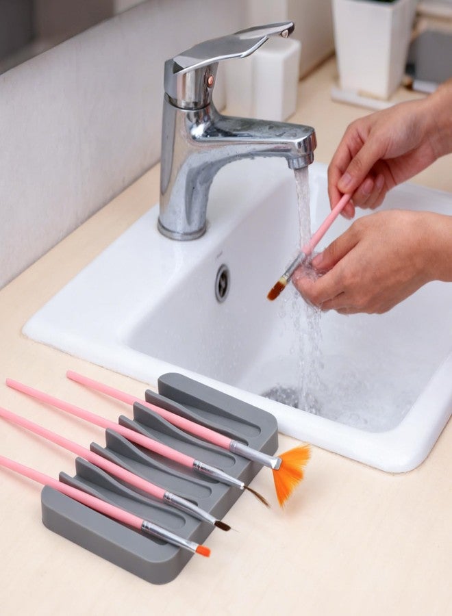 piercing 2PCS Painting Brush Holder, Brush Holder, Paint Brushs Holder - Portable Organizer with Multiple Slots for Artists, Hobbyists and Watercolor Acrylic Painting Supplies - Image 5
