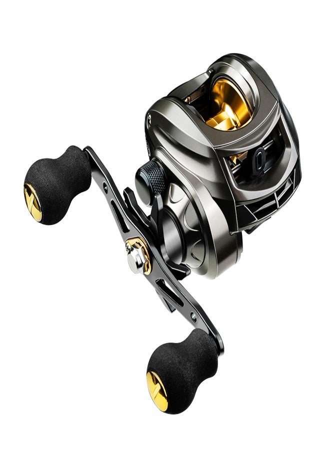 Lacusmall Baitcaster Reels, Fishing Reels with 7.2:1 Gear Ratio, Baitcasting Reel with Magnet Braking System, Bait Casters Reel,Smooth 17.6 LB Max Drag(Right Hand) - Image 1