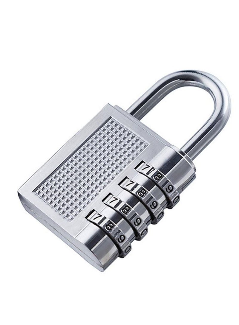 4 Digit Combination Lock Resettable Dial Combination Locker Lock for Gym and School Weatherproof Outdoor Hasp Combination Lock for Door Gates - Image 1