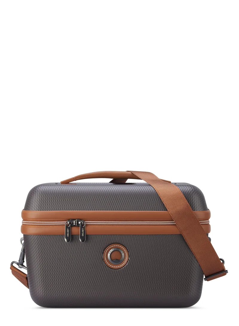 ديلسي _باريس حقيبة مكياج شاتليه اير . صلبة مع حزام كتف قابل للإزالة بني