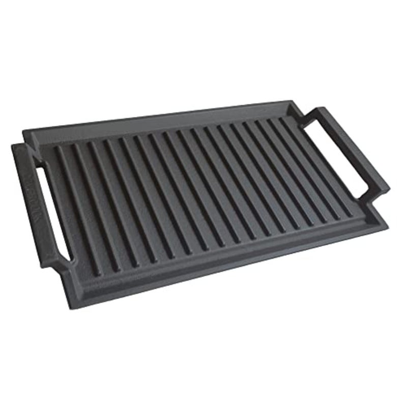 Griddle Pan, 2 Handles, Nonstick Griddle with Flat and Ridged Surface for Induction Hob Open Fire Oven Electric Cooktop - Image 1