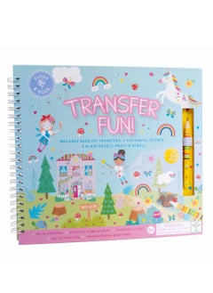 Floss & Rock Floss & Rock Rainbow Fairy Transfer Fun - Creative Activity Kit for Kids includes 150 Transfers, 6 Colorful Scenes, 6 Plain Doodle Pages & Pencil  - Image 1