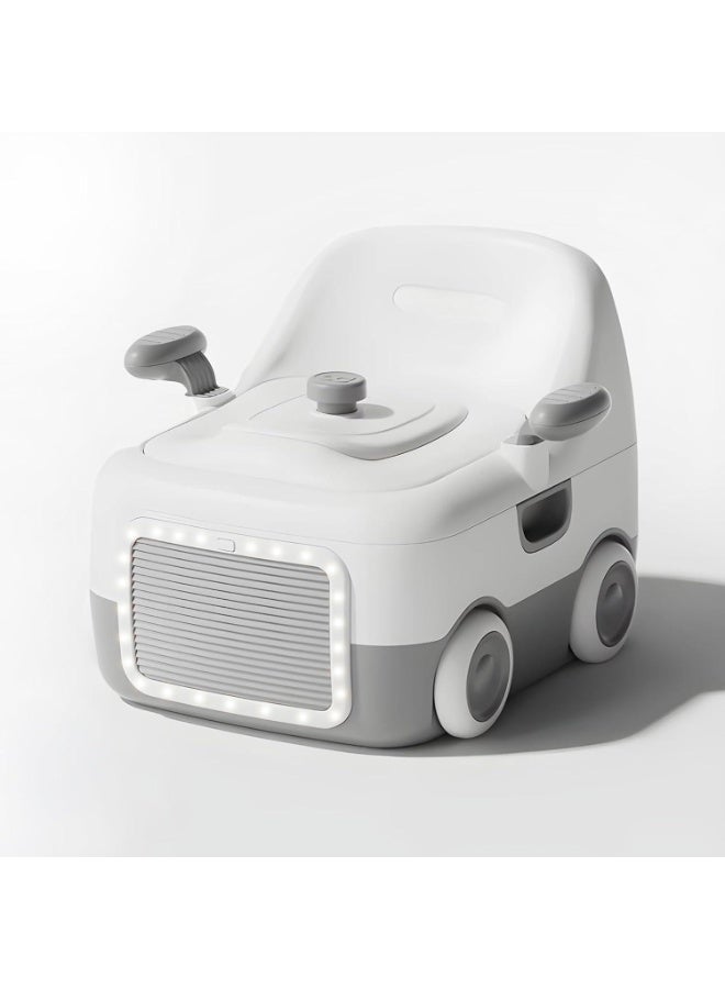 DUNISO كرسي تدريب الأطفال على استخدام المرحاض 3 في 1 للأطفال، مقعد مرحاض للأطفال مع ضوء LED، مقبض، وسادة PU وغطاء قابل للإغلاق، مقعد مرحاض للأطفال، قابل للإزالة، سهل التنظيف، للأطفال من 1-5 سنوات - Image 4