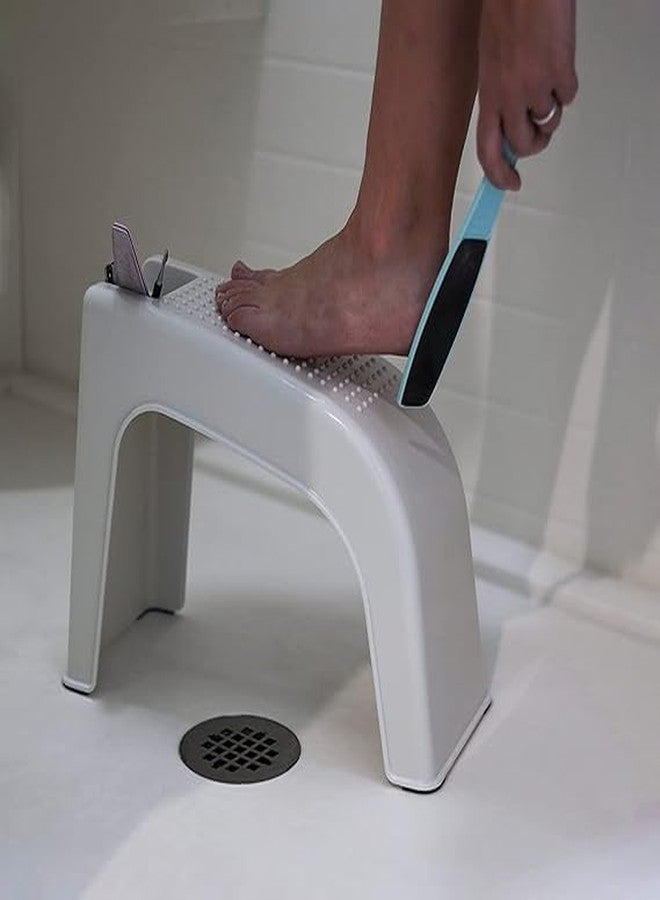 istore Shower Pedicure Chair with Footrest & Storage Non-Slip Footstool for Foot Care, Manicure & Pedicure Use Comfortable Foot Care Stool with Hidden Compartment for Home, Spa, or Salon Treatments - Image 5