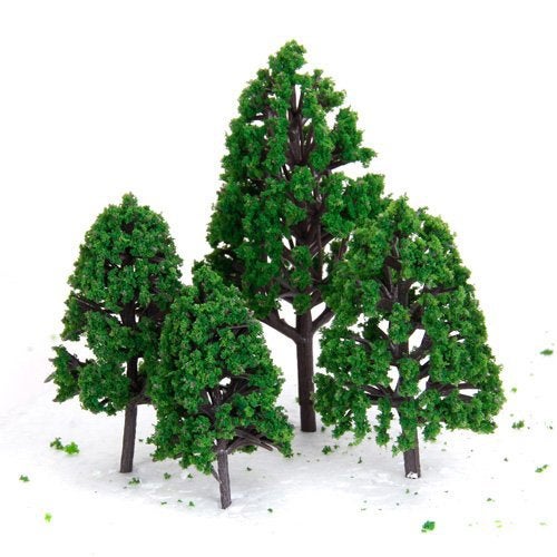 OrgMemory Mixed Model Trees, 29pcs, 1.5-6 inch(4-16 cm), Ho Scale Bushes, Diorama Supplies, Plastic Trees for Projects, Model Train Scenery with No Bases - Image 3